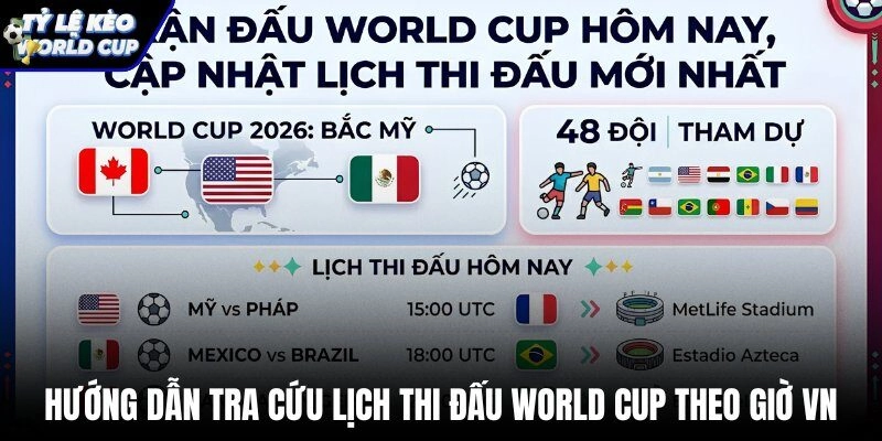 Các bước tra cứu lịch thi đấu world cup chi tiết